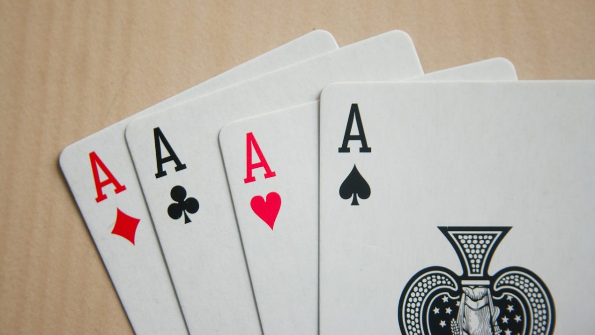 four aces from a pack of cards