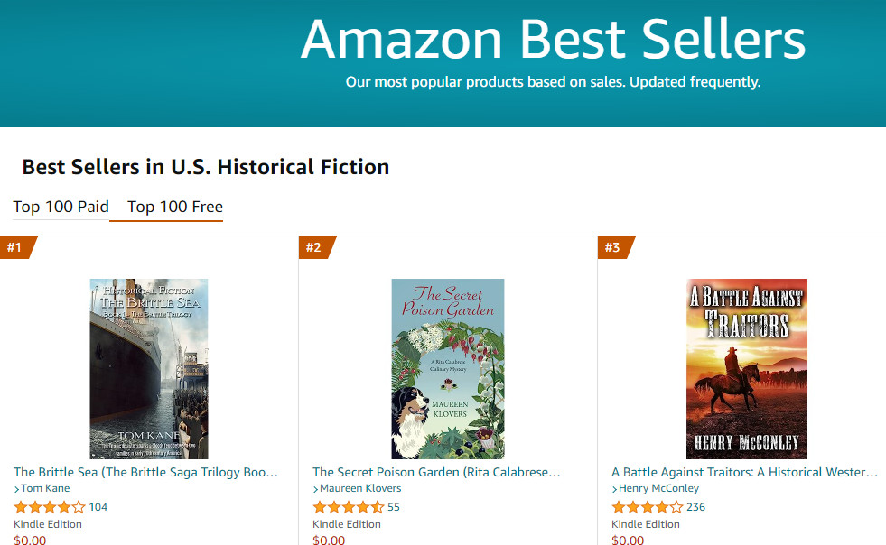 Amazon best sellers list